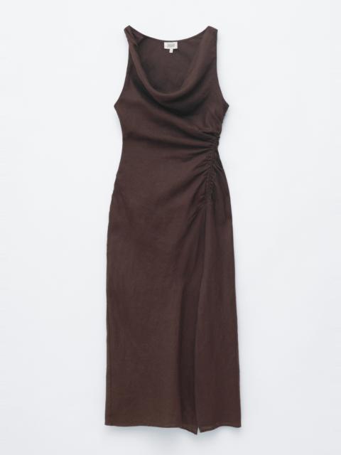 & Other Stories Twist-Strap Linen Midi Dres