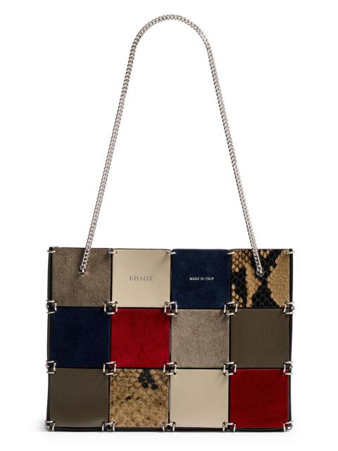 KHAITE Women's Emma Mini Suede Patchwork Tote Bag - Ruby Multi