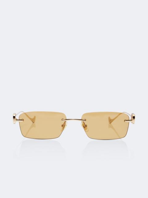 Valentino Bejewelled VLogo rectangular sunglasses