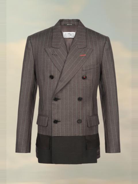 Maison Margiela Spliced Pinstripe Wool Blazer