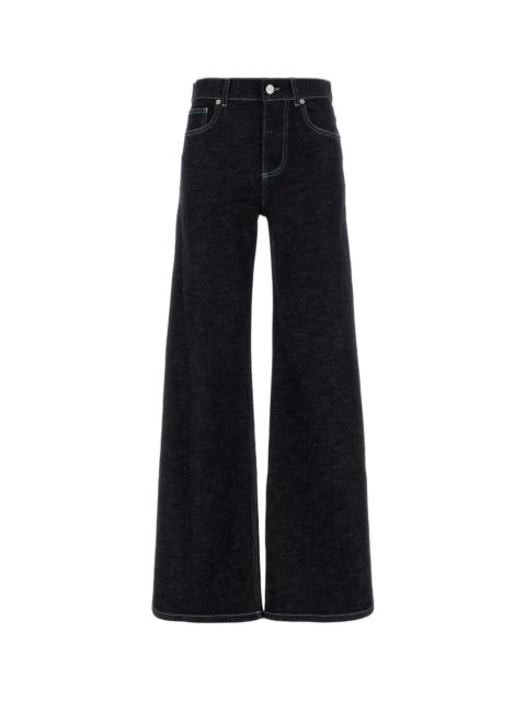 Marni Blue Stretch Denim Jeans Blublack Exterior: Cotton Elastane