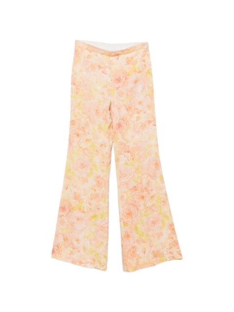 Sandro floral-pattern trousers
