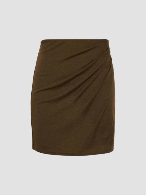 Vince Women's Side Drape Mini Skirt - Pinewood