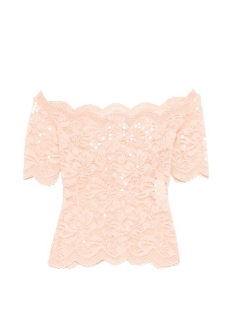 rabanne lace embellished top