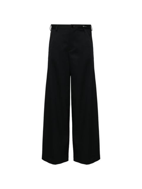 folded-detail tailored palazzo pants