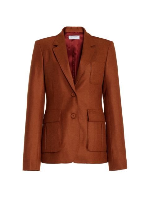 GABRIELA HEARST Louisa Blazer in Rust Melange Virgin Wool Cashmere Flannel
