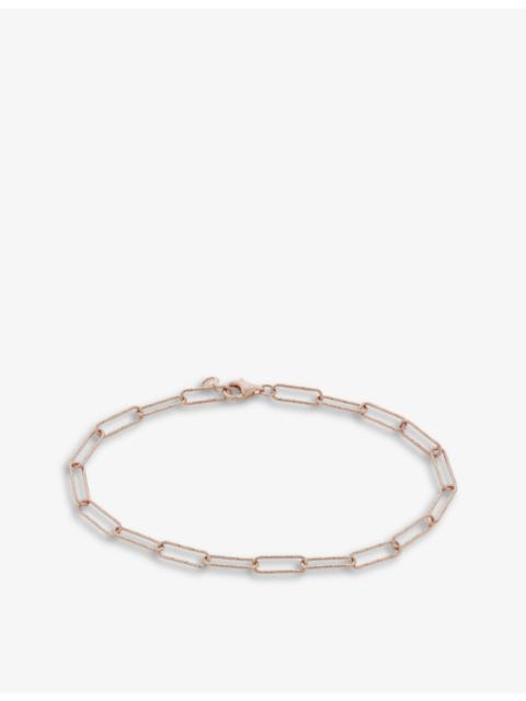 MONICA VINADER Alta textured 18ct rose gold-plated vermeil sterling silver bracelet
