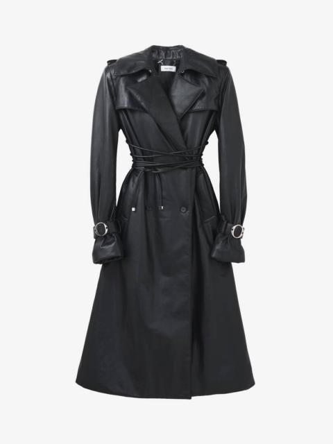 Alexander McQueen Leather Double-breasted Trench Coat