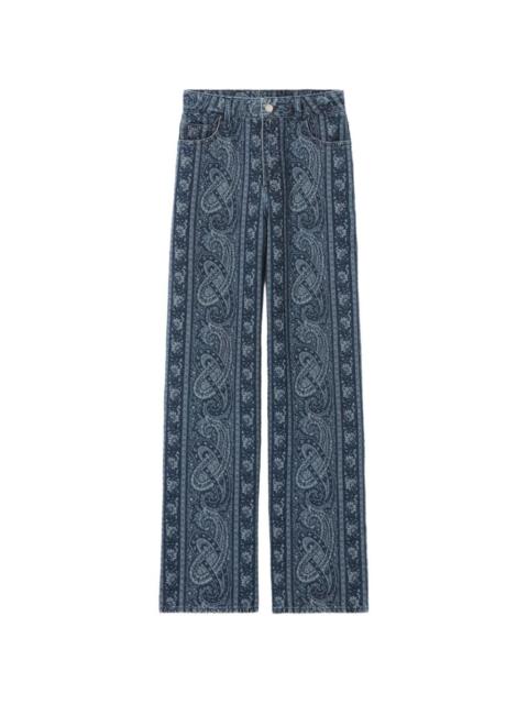 Claudie Pierlot printed straight denim jeans