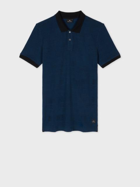 Paul Smith Navy Patchwork Jacquard Polo Shirt