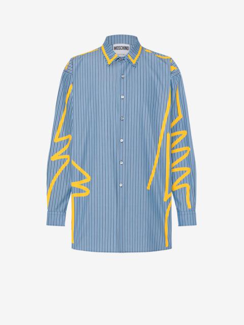 Moschino SQUIGGLES STRIPED POPLIN SHIRT