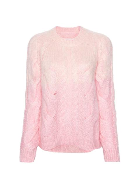 Maison Margiela ombrÃ© cable-knit jumper