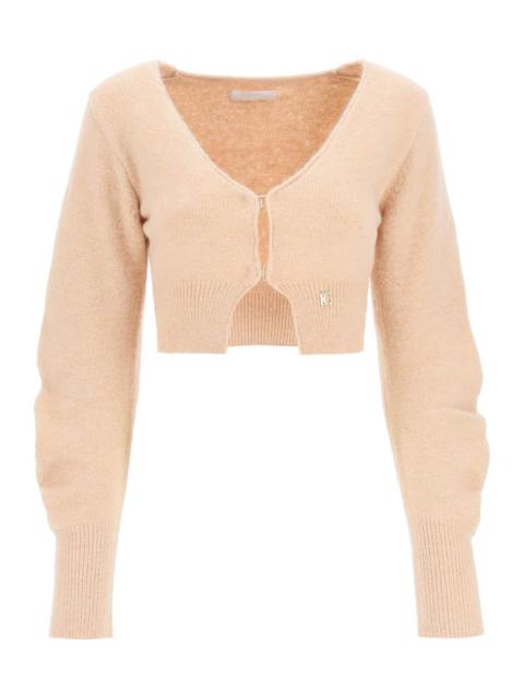 CROPPED WOOL BLEND CARDIGAN LOW CLASSIC