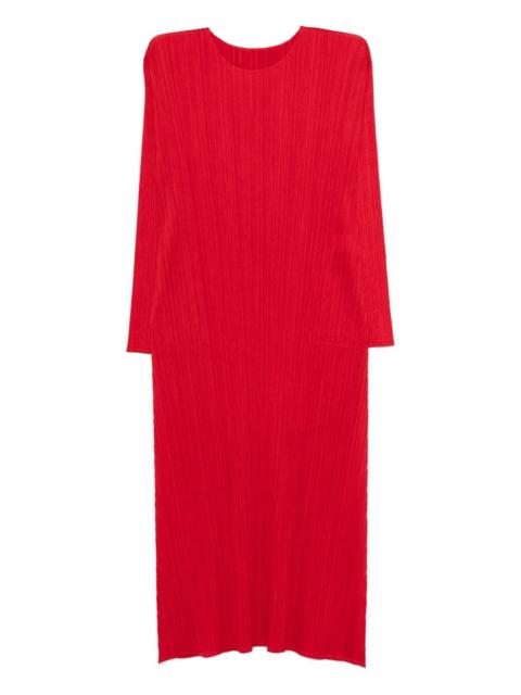 Pleats Please Issey Miyake long-sleeve midi dress