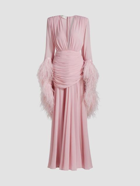 BRONX BANCO Women's Geisha Feathered Gown - Pink