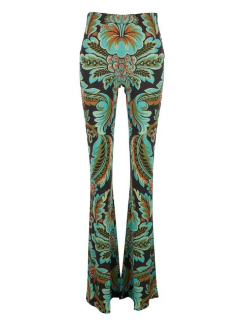 Etro paisley-print flared trousers