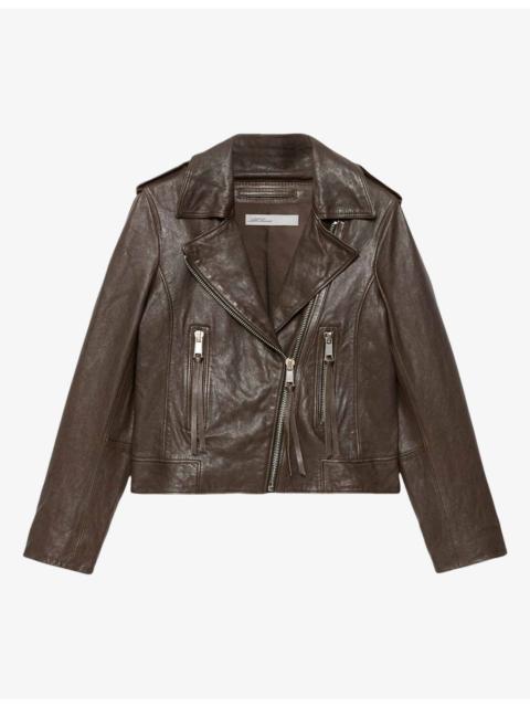 ALLSAINTS Errie Slim-Fit Leather Biker Jacket
