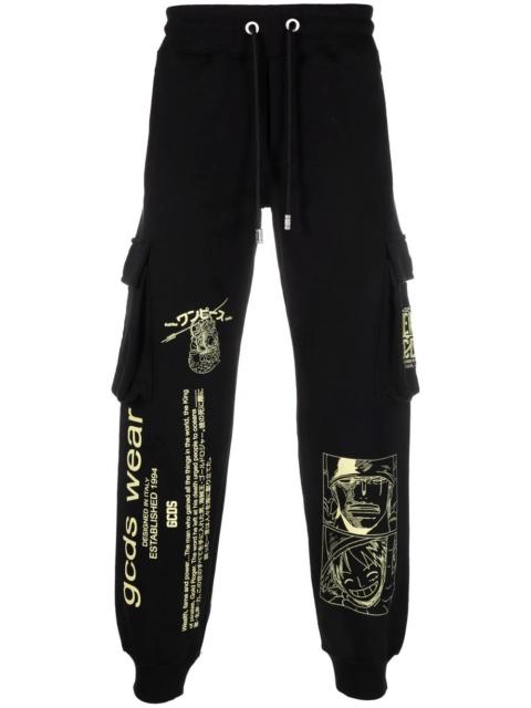 GCDS graphic-print cotton track pants