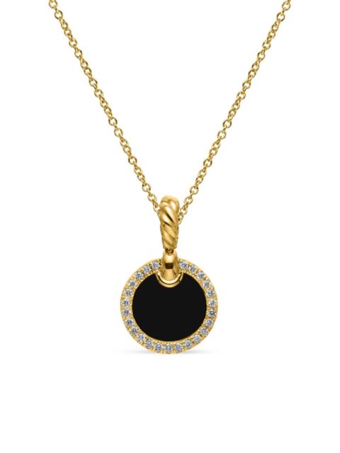 DAVID YURMAN Women's Petite Elements Pendant Necklace in 18K Yellow Gold with Pavé Diamonds - Black Onyx