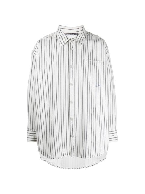 striped oversized cotton shirt