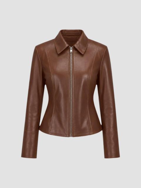 LAMARQUE Women's Oceana Fitted Leather Jacket - Luggage