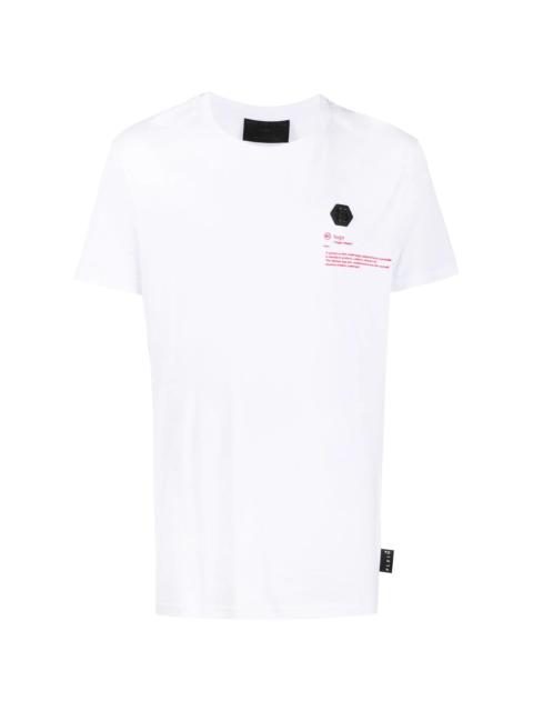 PHILIPP PLEIN skull-print logo-patch T-shirt