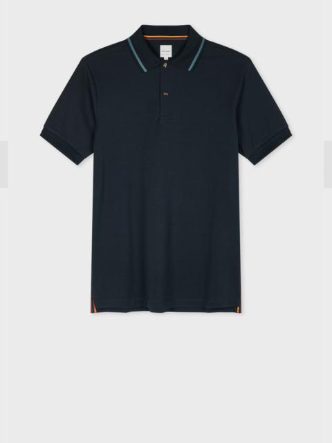 Paul Smith Navy Charm Button Polo Shirt