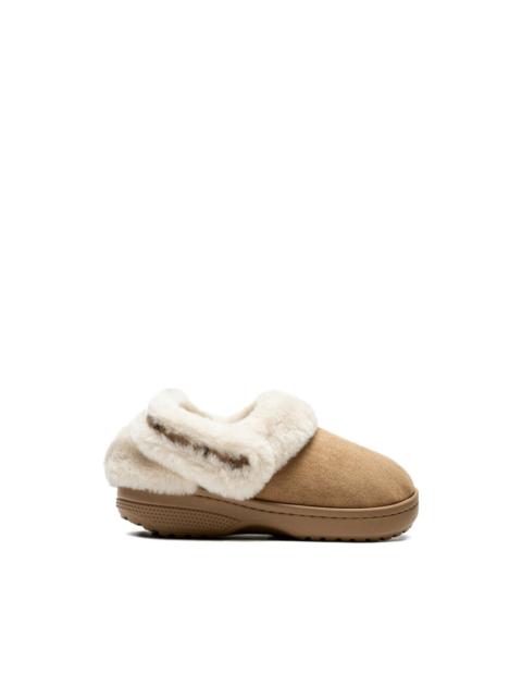 crocs faux-fur clogs