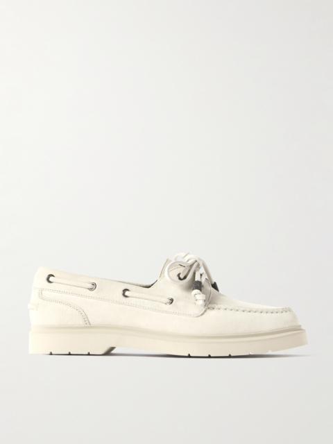 Brunello Cucinelli Bead-embellished Suede Loafers