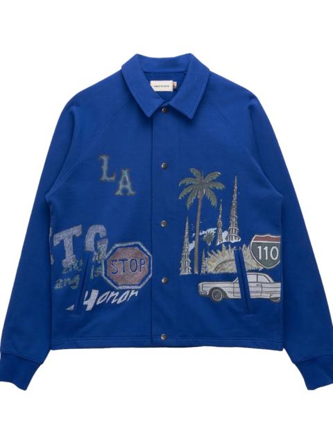 HONOR THE GIFT All Over LA Fleece Coaches Jacket "Midnight Blue" HTG260326002 MB
