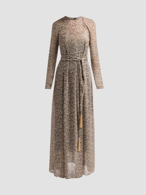Zimmermann Women's Valiant Paisley Belted Maxi Dress - Charcoal Paisley