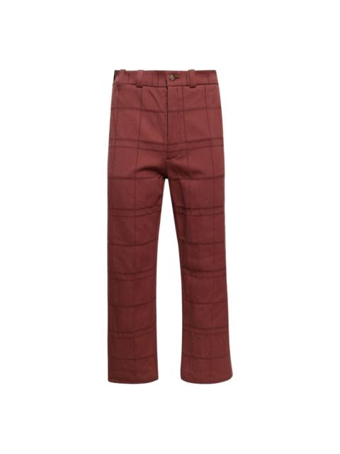 The Elder Statesman checked cotton trousers