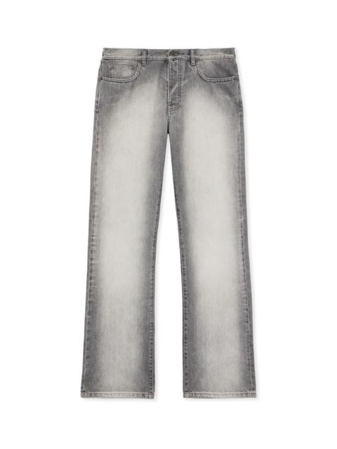 Off-White Diagonal Embroidery Slim Relaxed Jeans