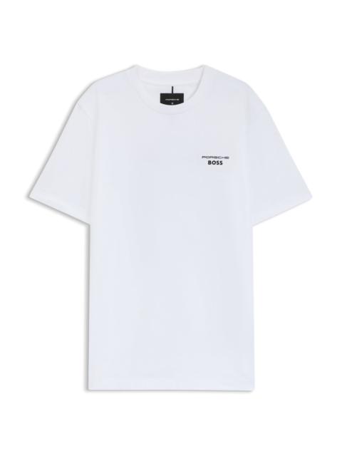 BOSS PORSCHE X BOSS MERCERIZED-COTTON T-SHIRT WITH TARGA ARTWORK