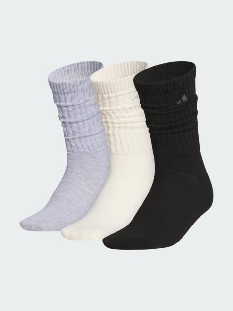 adidas Women's Athletic Scrunch 3-Pack Crew