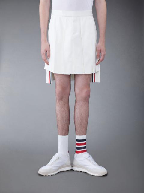 Thom Browne pleated low-rise cotton skirt