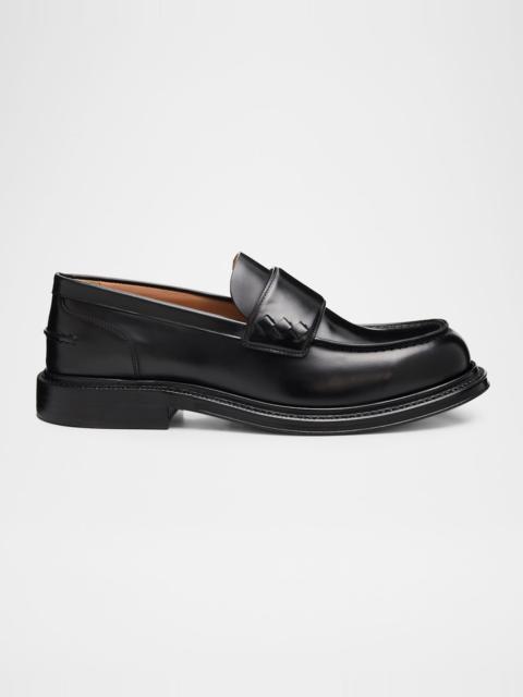 Bottega Veneta Men's Haddock Leather Penny Loafers