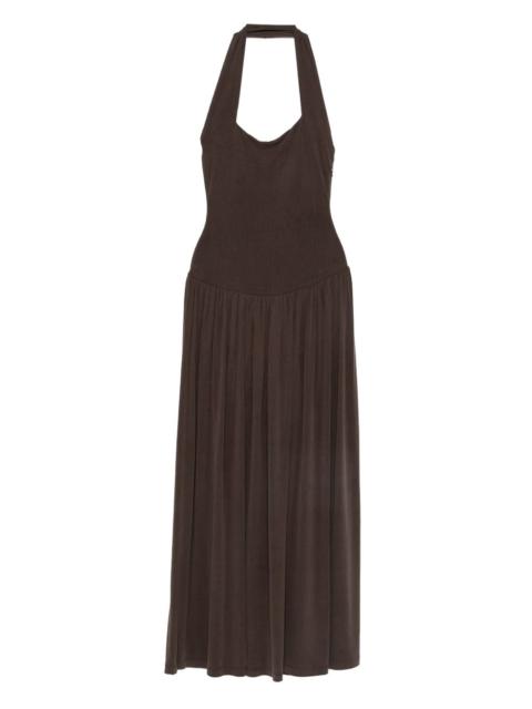 AYA MUSE ribbed halterneck dress