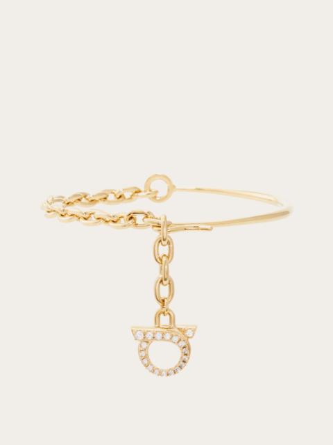 FERRAGAMO Semi rigid half-chain Gancini bracelet