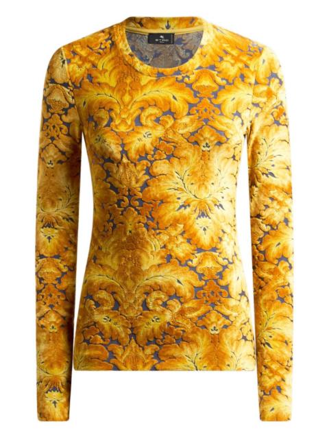 Etro chenille jacquard long-sleeve t-shirt