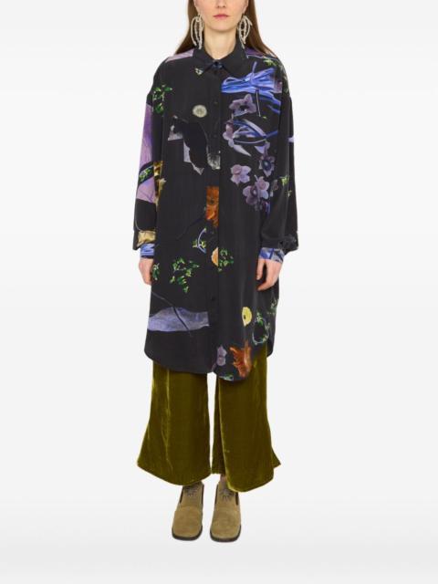 ANNTIAN floral-print silk shirt