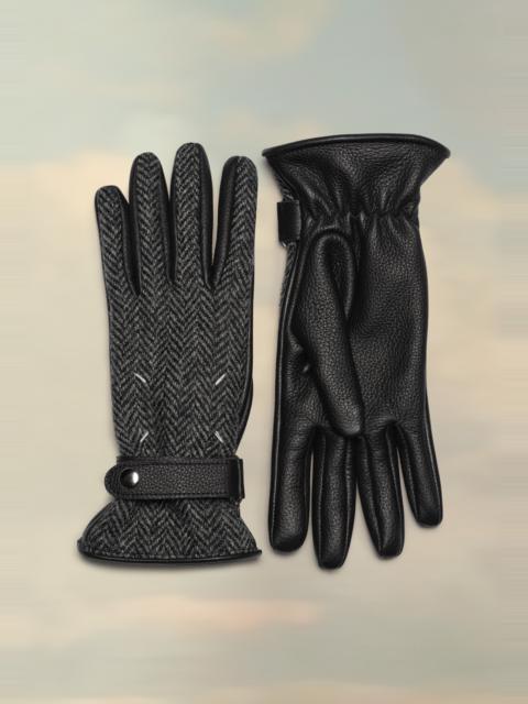 Maison Margiela Herringbone Leather Gloves