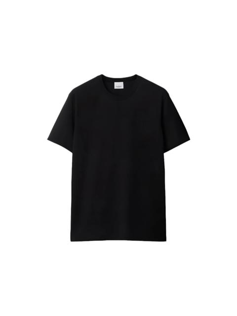Burberry Burberry Jensen Embroidery Logo Cotton T-shirt Black