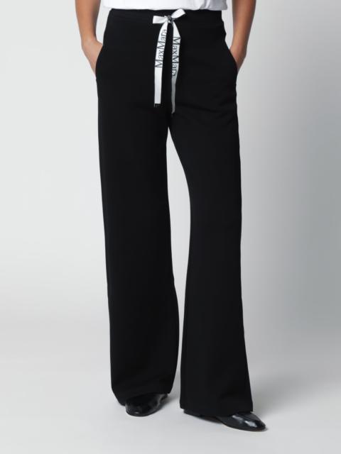 'S Max Mara Black wide-leg double jersey pants