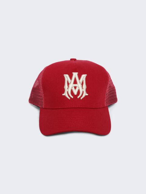 AMIRI MA Logo Trucker Hat Red