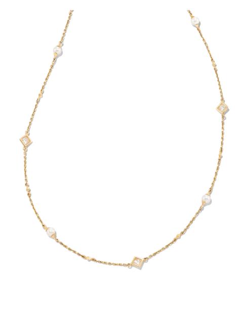 KENDRA SCOTT Michelle 14k Yellow Gold Strand Necklace in Freshwater Cultured Pearl