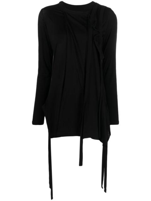 Yohji Yamamoto strap-detail round-neck sweatshirt