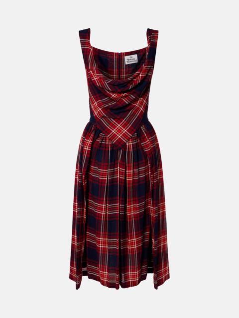 Vivienne Westwood Sunday tartan draped bustier dress
