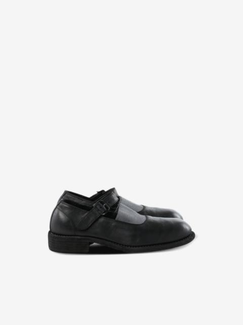 Guidi buckle-fastening leather ballet flats