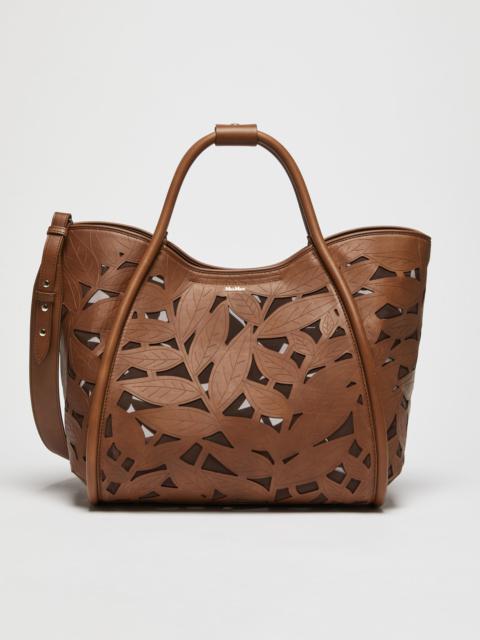 Max Mara Marine tote bag in carved leather | REVERSIBLE
